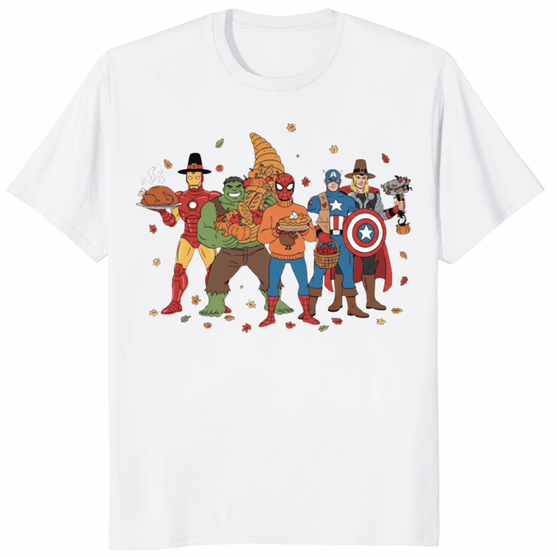 Thanksgiving Superhero Shirt 8 Thanksgiving Superhero Shirt white