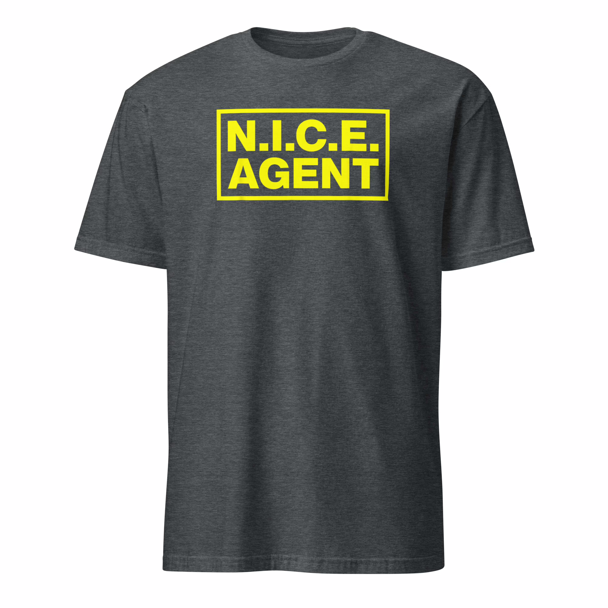 Nice Agent Official Happy Member Protest Shirt 3 Nice Agent Official Happy Member Protest Shirt heather grey blended cotton tee