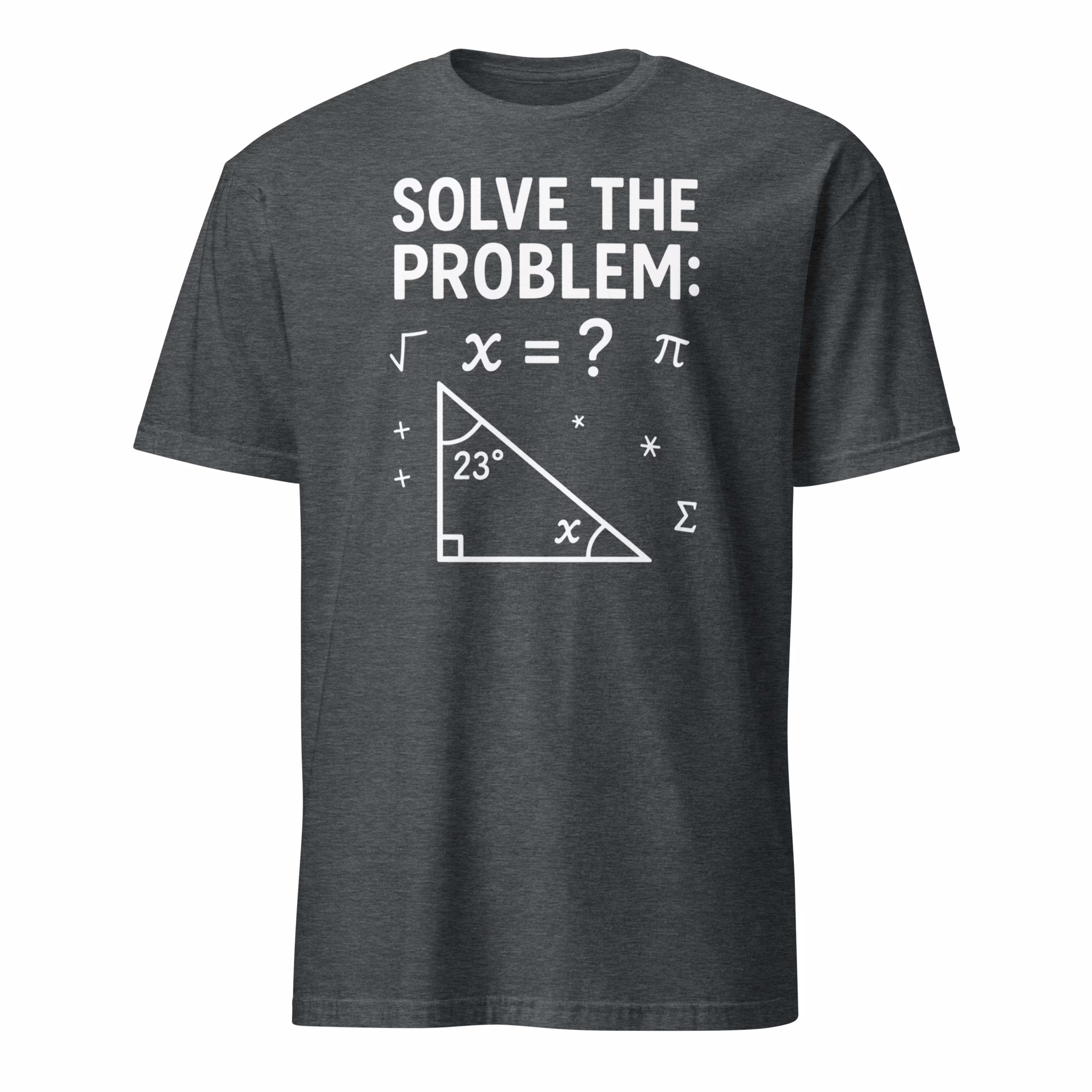 Math Solve The Problem Teacher For Student Shirt 3 Math Solve The Problem Teacher For Student Shirt heather color mockup