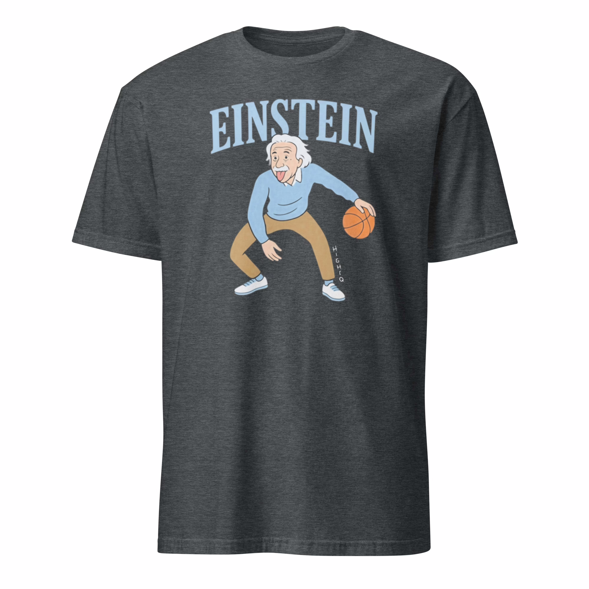Official Albert Einstein Basketball Shirt 3 Official Albert Einstein Basketball Shirt heather – soft cotton blend graphic tee