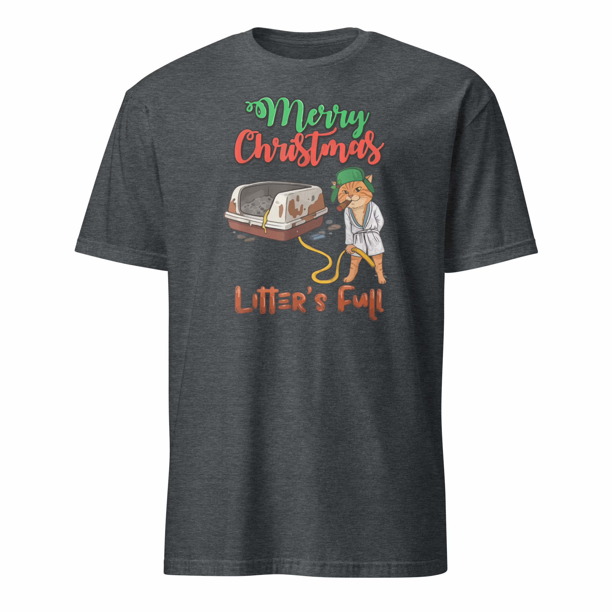 Merry Christmas Litters Full Shirt 3 Merry Christmas Litters Full Shirt heather color christmas t-shirt for men and women