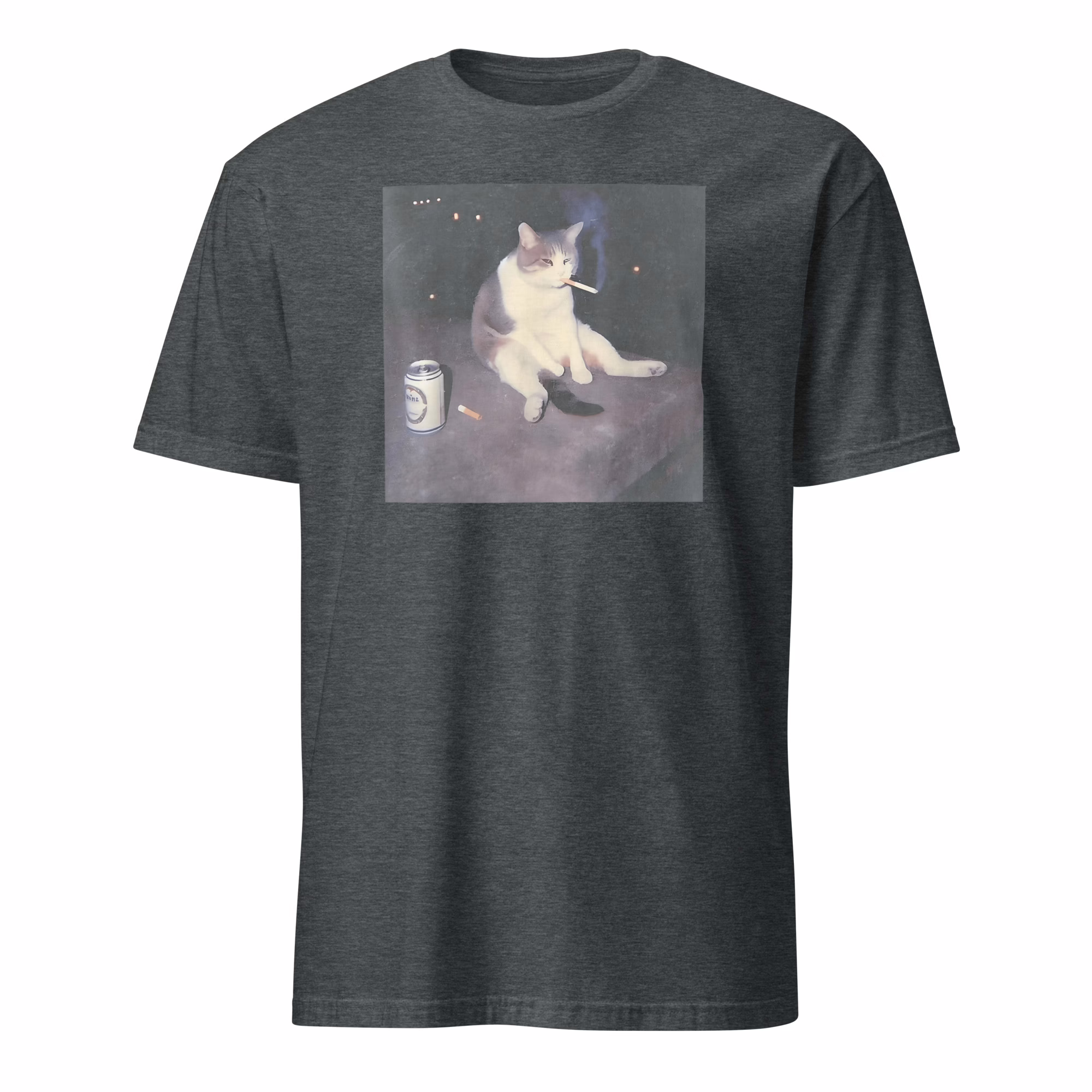 Smoking Cat Meme Shirt 3 smoking cat meme shirt heather grey soft funny cat meme tee