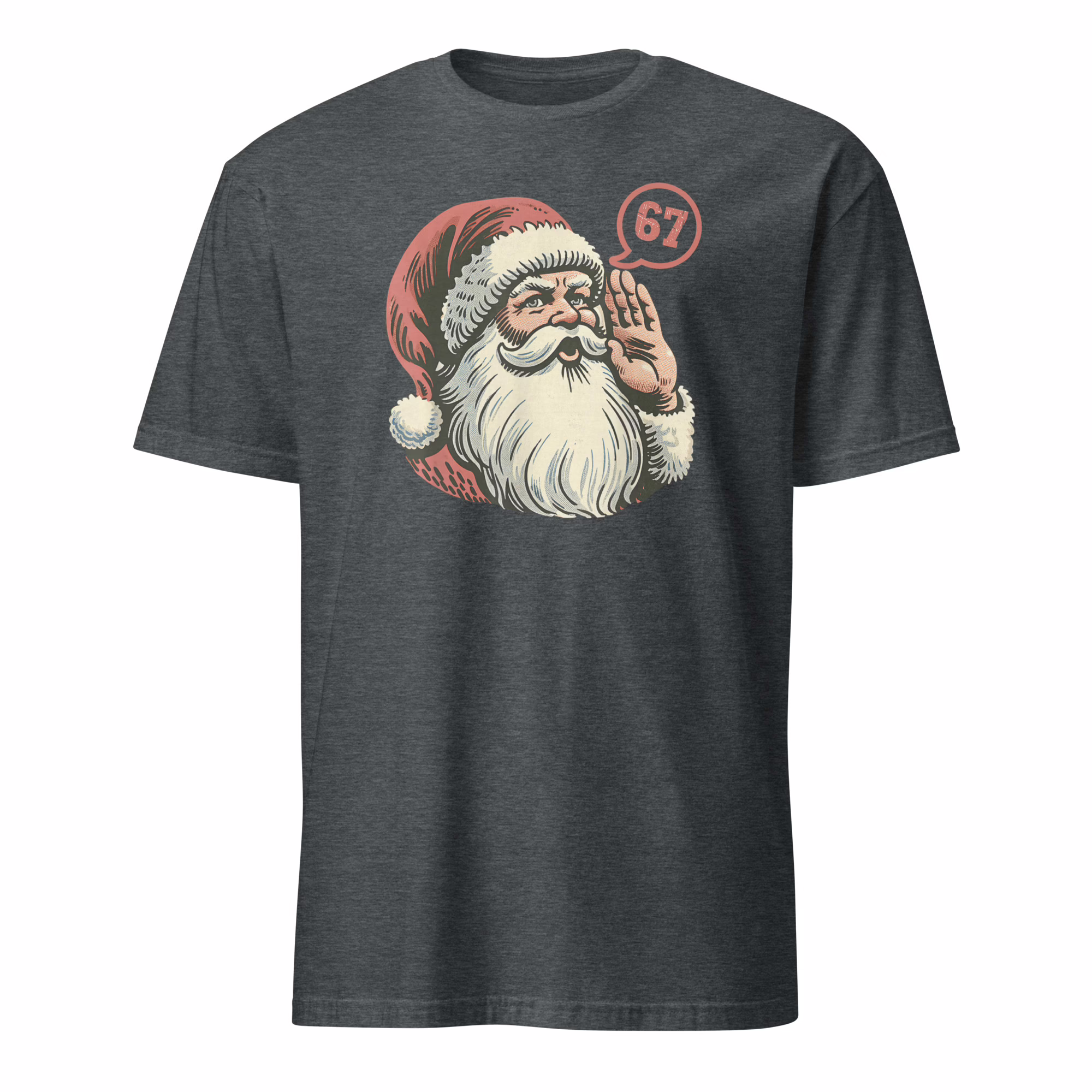 67 Six Seven Brainrot Santa Claus Christmas Shirt 3 67 Six Seven Brainrot Santa Claus Christmas Shirt heather