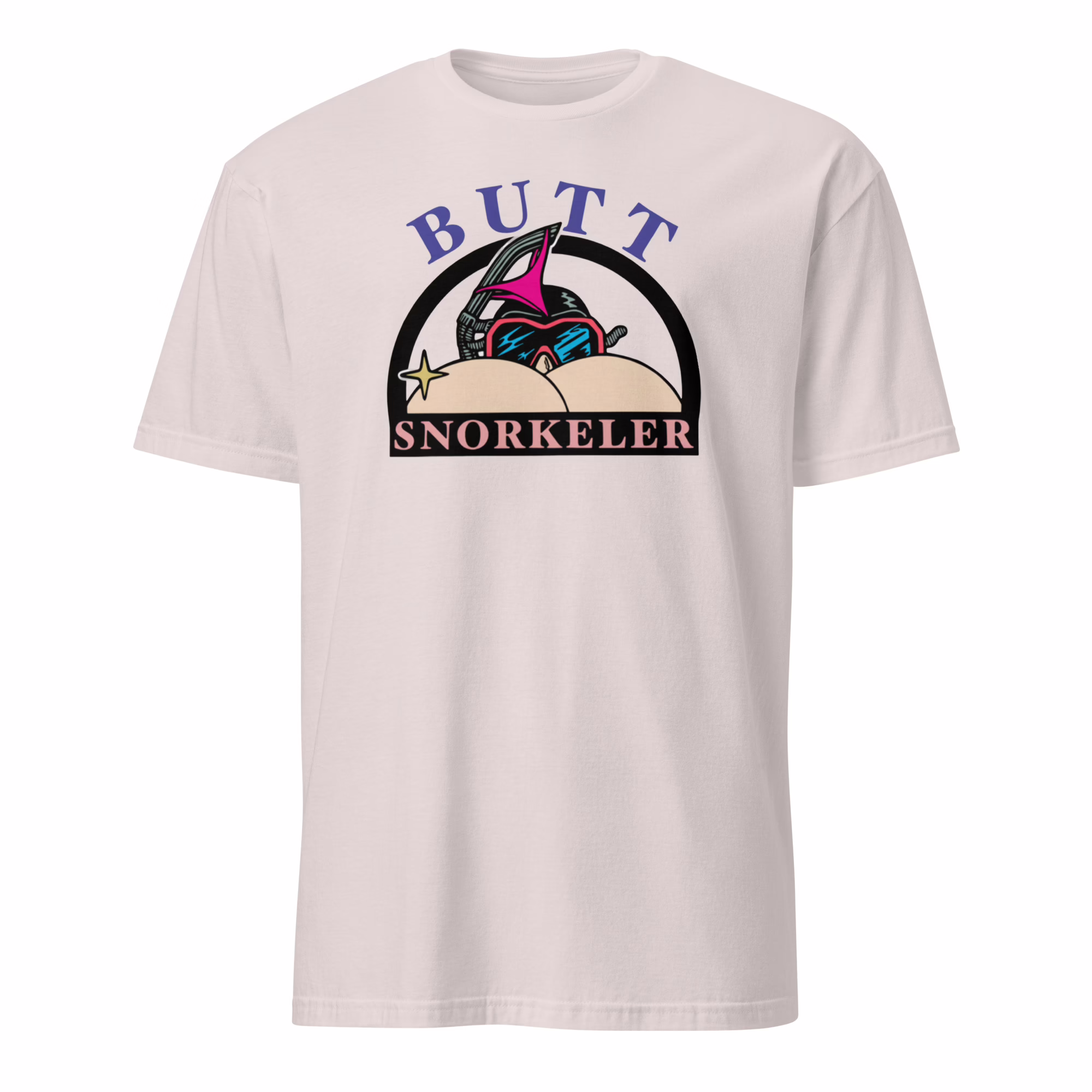 Butt Snorkeler Shirt 3 Butt Snorkeler Shirt in ice grey – made-to-order funny t-shirt