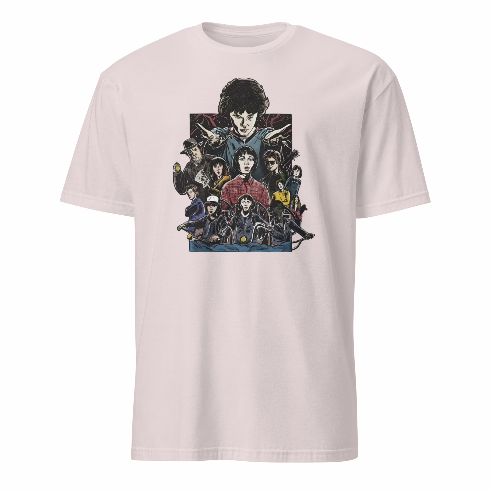 Stranger Things Shirt 3 Stranger Things Shirt ice grey color variant Hawkins High t-shirt