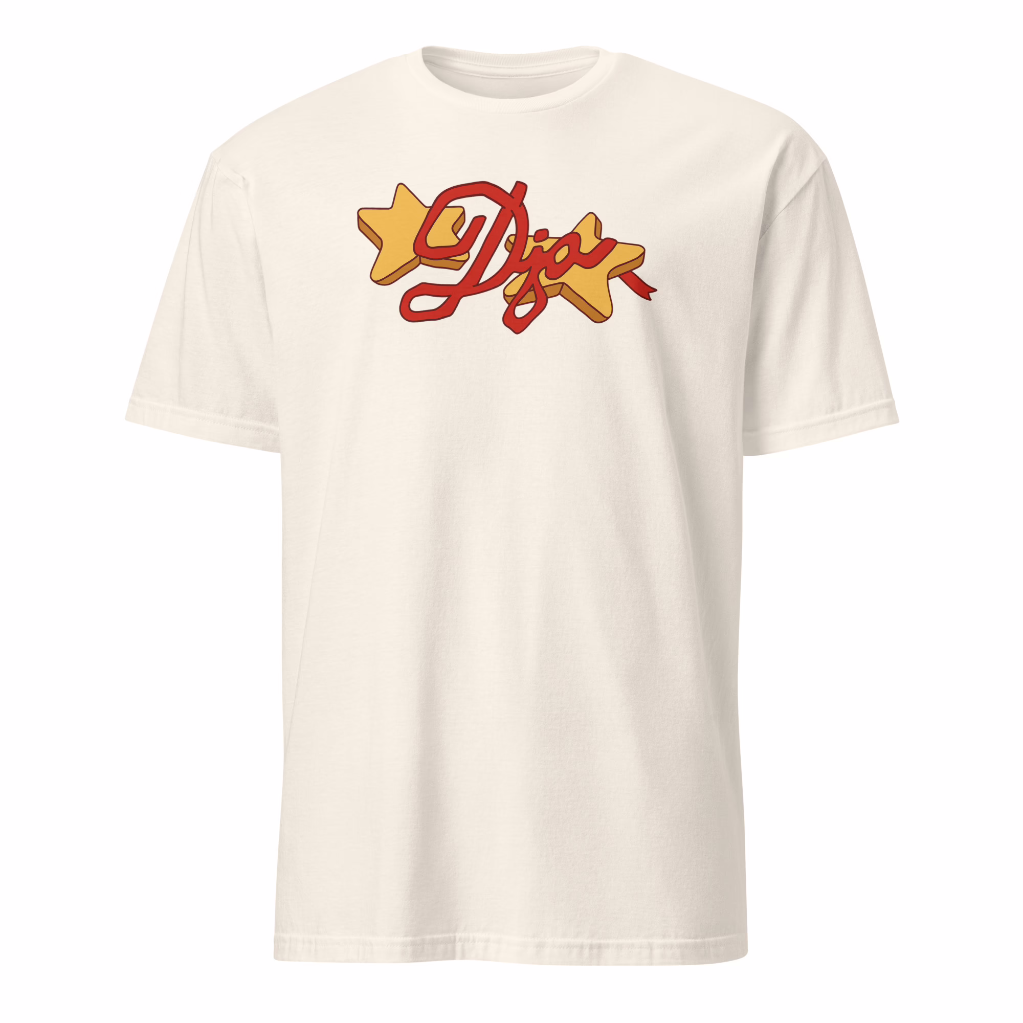 Djo Another Bite Tour 2025 Star Shirt 4 Djo Another Bite Tour 2025 Star Shirt mockup natural color t-shirt
