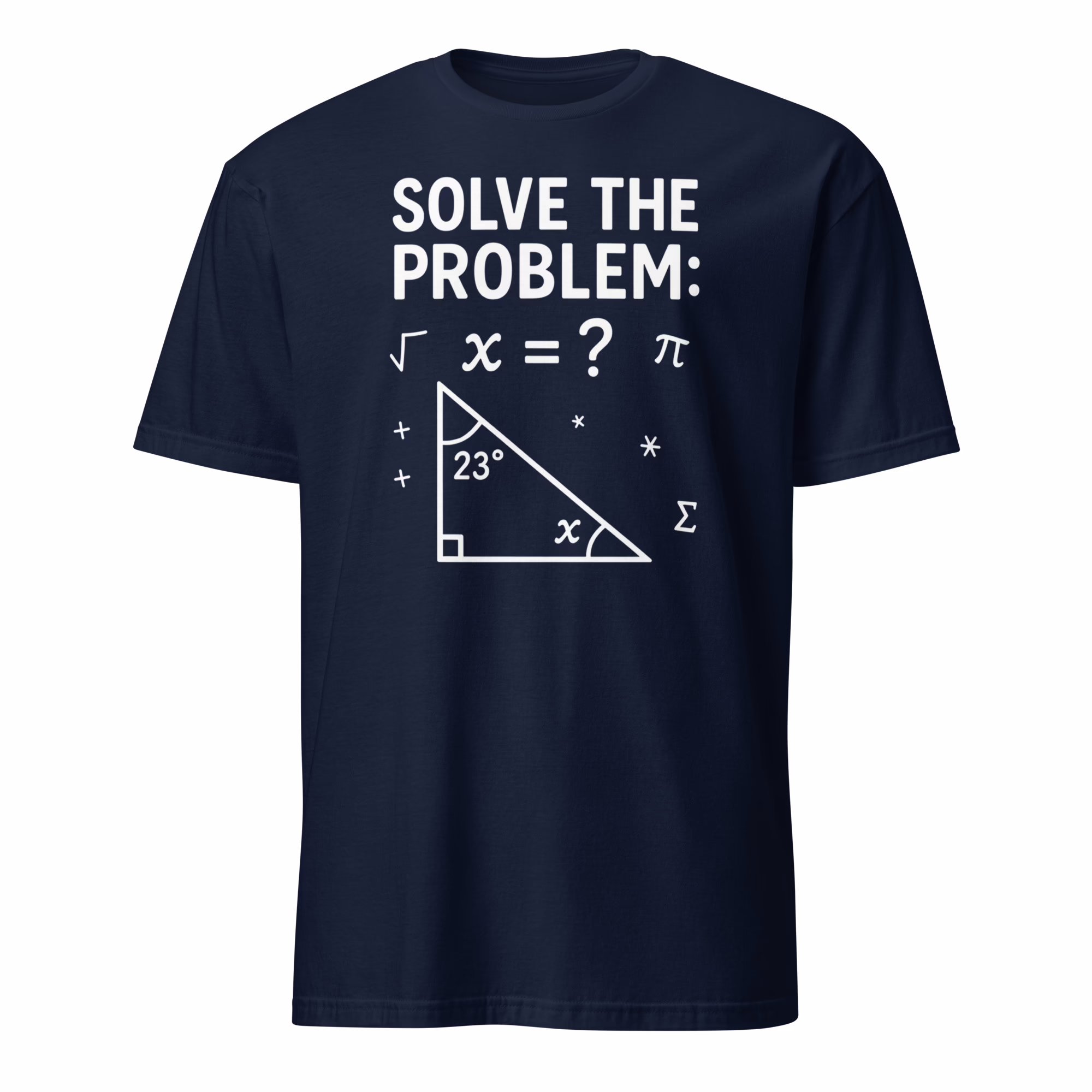 Math Solve The Problem Teacher For Student Shirt 2 Math Solve The Problem Teacher For Student Shirt navy blue t-shirt mockup