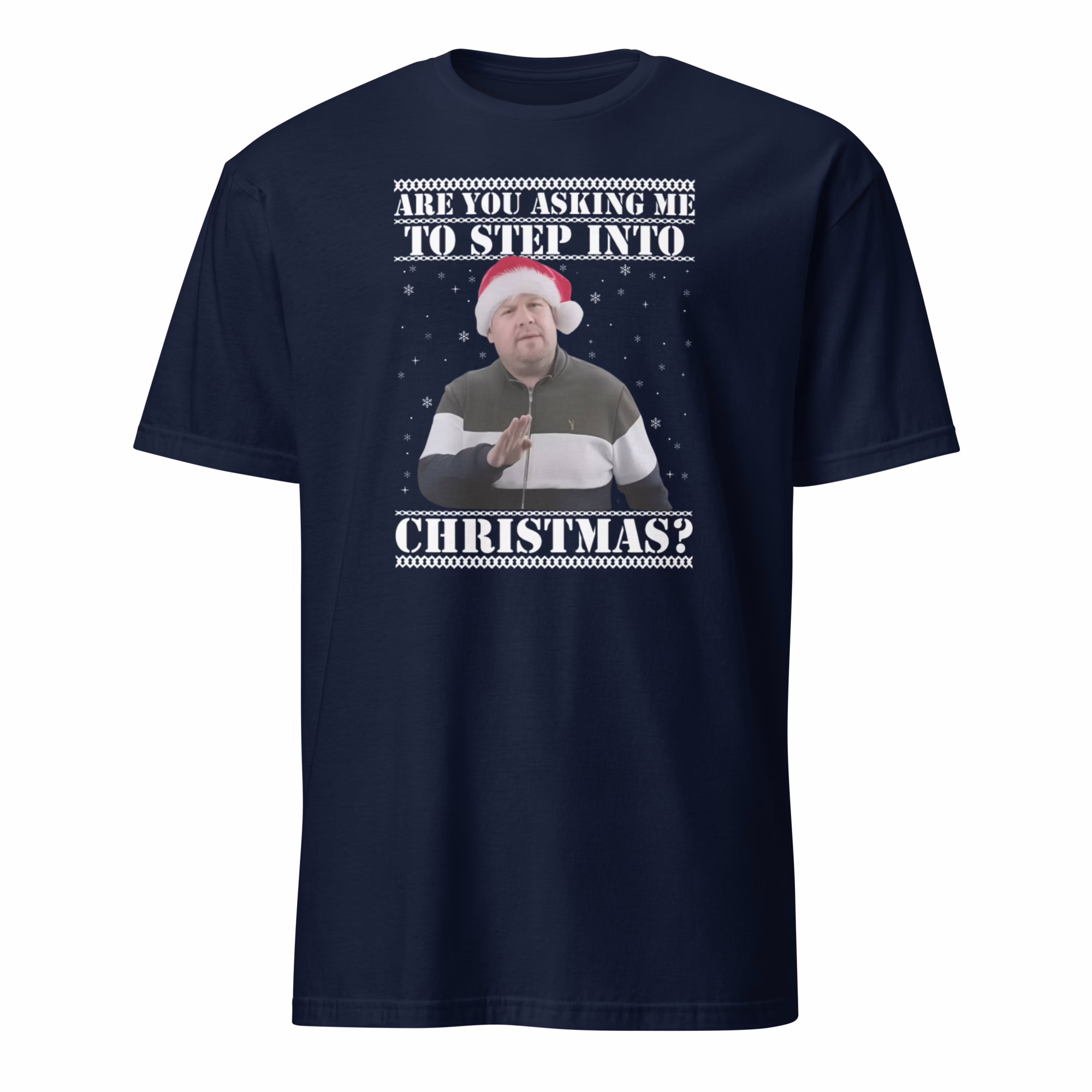 Are You Asking Me Step Into Christmas Smithy And Nessa Shirt 2 Are You Asking Me Step Into Christmas Smithy And Nessa Shirt navy color mockup