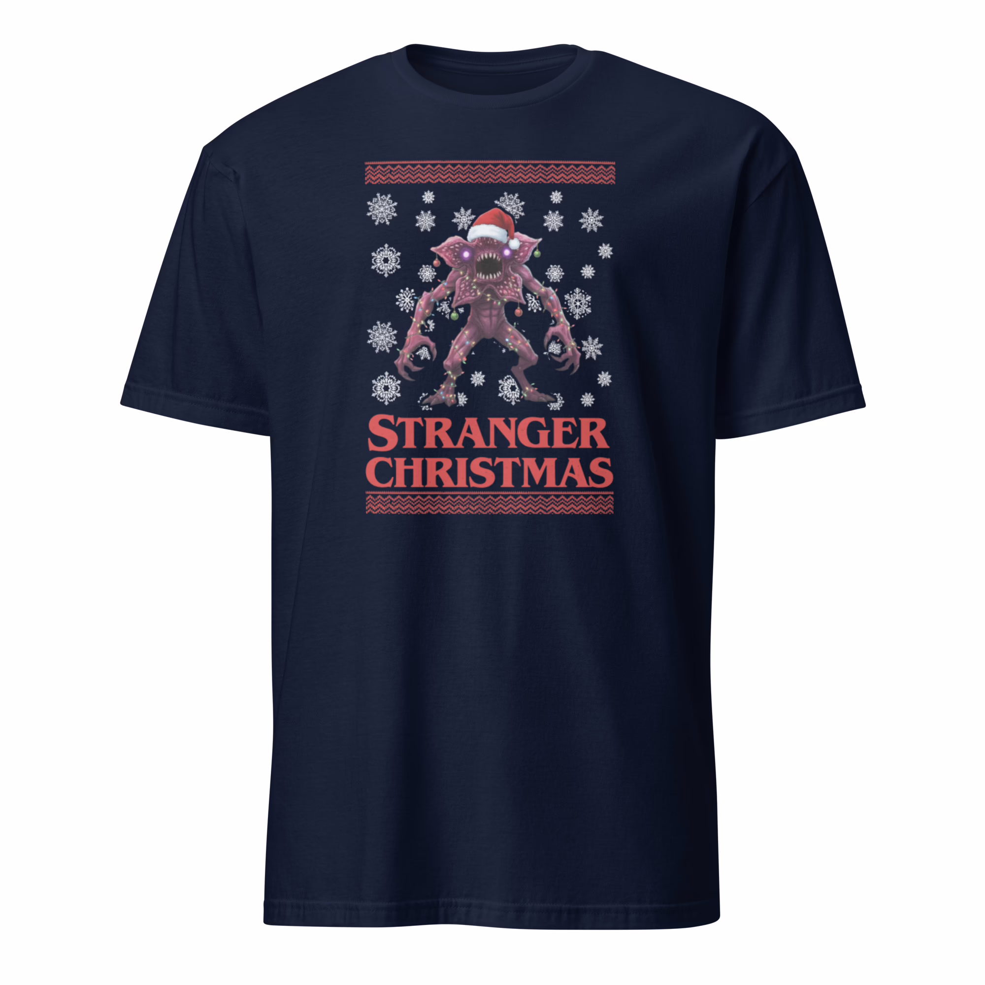 Stranger Christmas Shirt 2 Navy blue Stranger Christmas Shirt flat lay