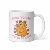 Born To Yap Forced To Work Peace Hamster Mug white mockup viral meme mug