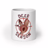 Deer Season Christmas Mug white variant – holiday deer coffee cup for hunters