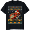 Black Tax Evasion Lobster Ugly Christmas Shirt mockup on male model
