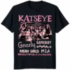 Katseye The Beautiful Chaos Tour T Shirt black mockup front view
