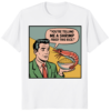 A person wearing a black Shrimp Fried Rice Meme T Shirt featuring a vintage shrimp graphic and ironic text.