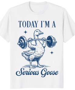 Serious Goose Weightlifting Gym Workout Shirt