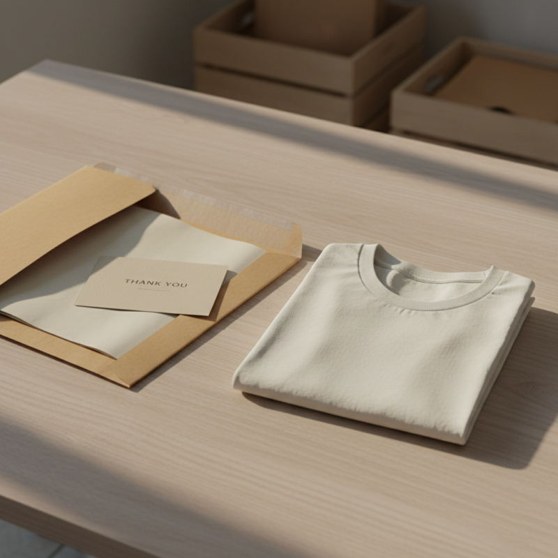 Gildan 64000 Softstyle Tee 2 Made-to-order softstyle t-shirt with eco-friendly packaging presentation