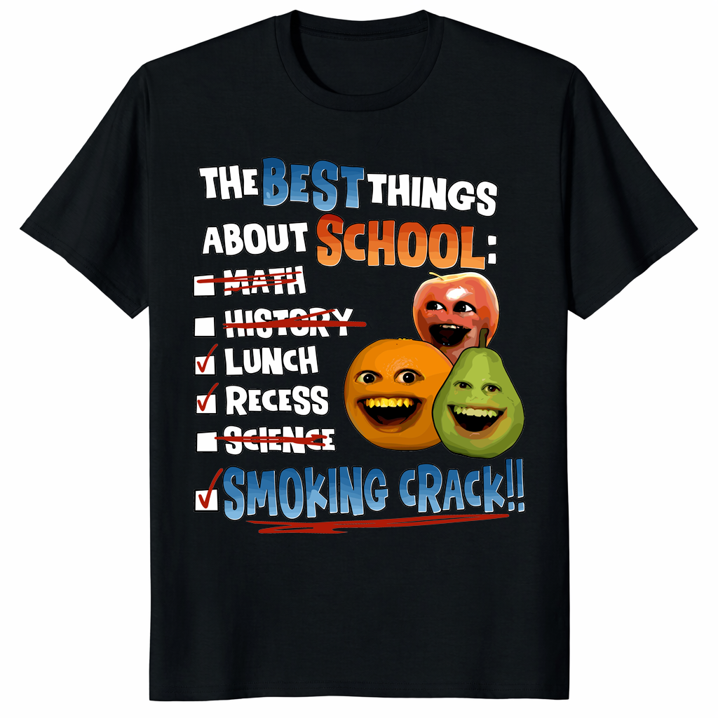Annoying Orange Smoking Crack Shirt 1 Annoying Orange Smoking Crack Shirt high quality ring spun cotton graphic