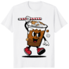 A soft unisex Reading Iced Coffees Shirt featuring a minimalist design for book lovers and iced coffee enthusiasts.