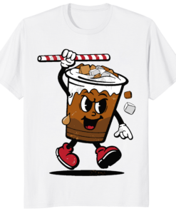 Home 22 A soft unisex Reading Iced Coffees Shirt featuring a minimalist design for book lovers and iced coffee enthusiasts.