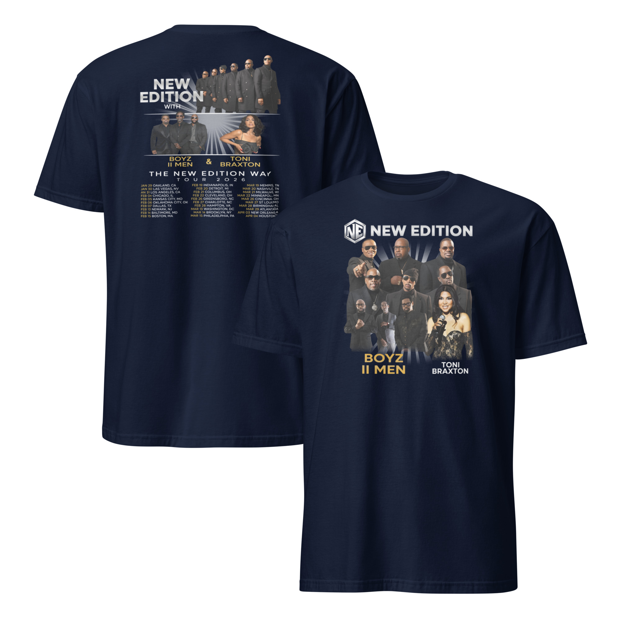 The New Edition Way Tour 2026 T Shirt 2 The New Edition Way Tour 2026 T Shirt - Image 2