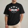 Dach Gun Shirt black front funny vintage dachshund graphic
