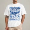 Mitochondria Shirt white front vintage retro biology cell diagram