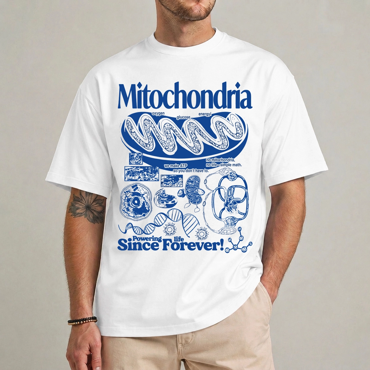 Mitochondria Shirt Vintage Retro Biology Science Geek Tee 1 Mitochondria Shirt white front vintage retro biology cell diagram