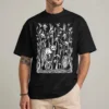 witchy gothic shirt zauberwald blackwork moth creature design front view