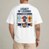 Barcelona legacy shirt white front view FC Barcelona Est 1899 fan graphic tee