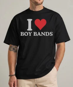 i love boy bands baby tee front view y2k concert outfit