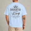 daughter of the king shirt christian faith crown cross design front view