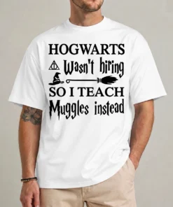 Muggle Teacher shirt with playful typography design