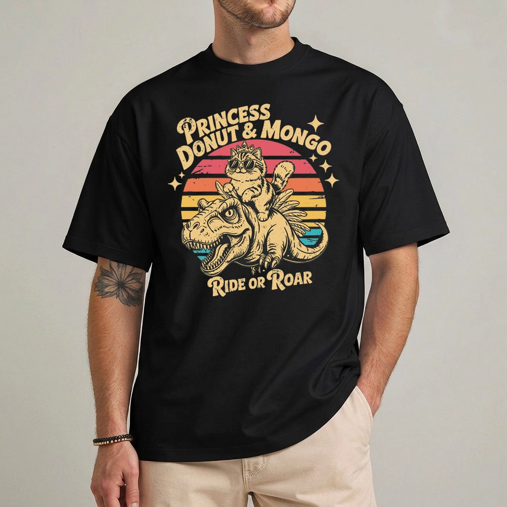 Dungeon Crawler Carl Shirt — Princess Donut & Mongo Tee 1 Dungeon Crawler Carl shirt featuring Princess Donut and Mongo, front view