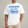 Grace Rocky Save the Stars shirt with illustrated starfield scene