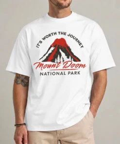 White Mordor National Park Shirt worn casual Lord of the Rings fan
