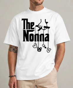 Nonna shirt Italian grandma gift, bold graphic front view