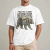 National Parks bear shirt with vintage Protect Our National Parks badge graphic