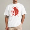 The Last Of The Bugs ladybug shirt with distressed stencil wordmark
