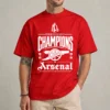arsenal gunners t-shirt 2025/26 premier champions front view