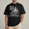 Wizard Shotgun shirt with engraving-style robed wizard illustration