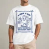 A Book A Day shirt with cartoon book character and coffee cup illustration