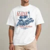 Vintage I Wanna Go To Maine shirt front view Cape Elizabeth folk tee