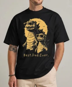 Best Dad Ever shirt front view — funny Father's Day graphic tee for dad and papa