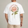 grow your own way shirt protea flower cottagecore boho design front view
