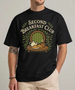 LOTR Hobbit Shirt black front Lord of the Rings fan graphic