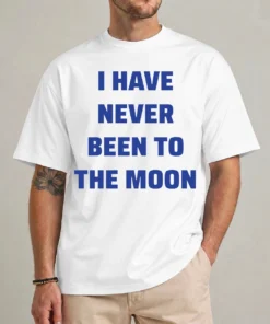 White Moon Meme Shirt worn casual ironic Y2K style