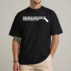 hockey shots shirt black front view you miss 100 percent graphic tee