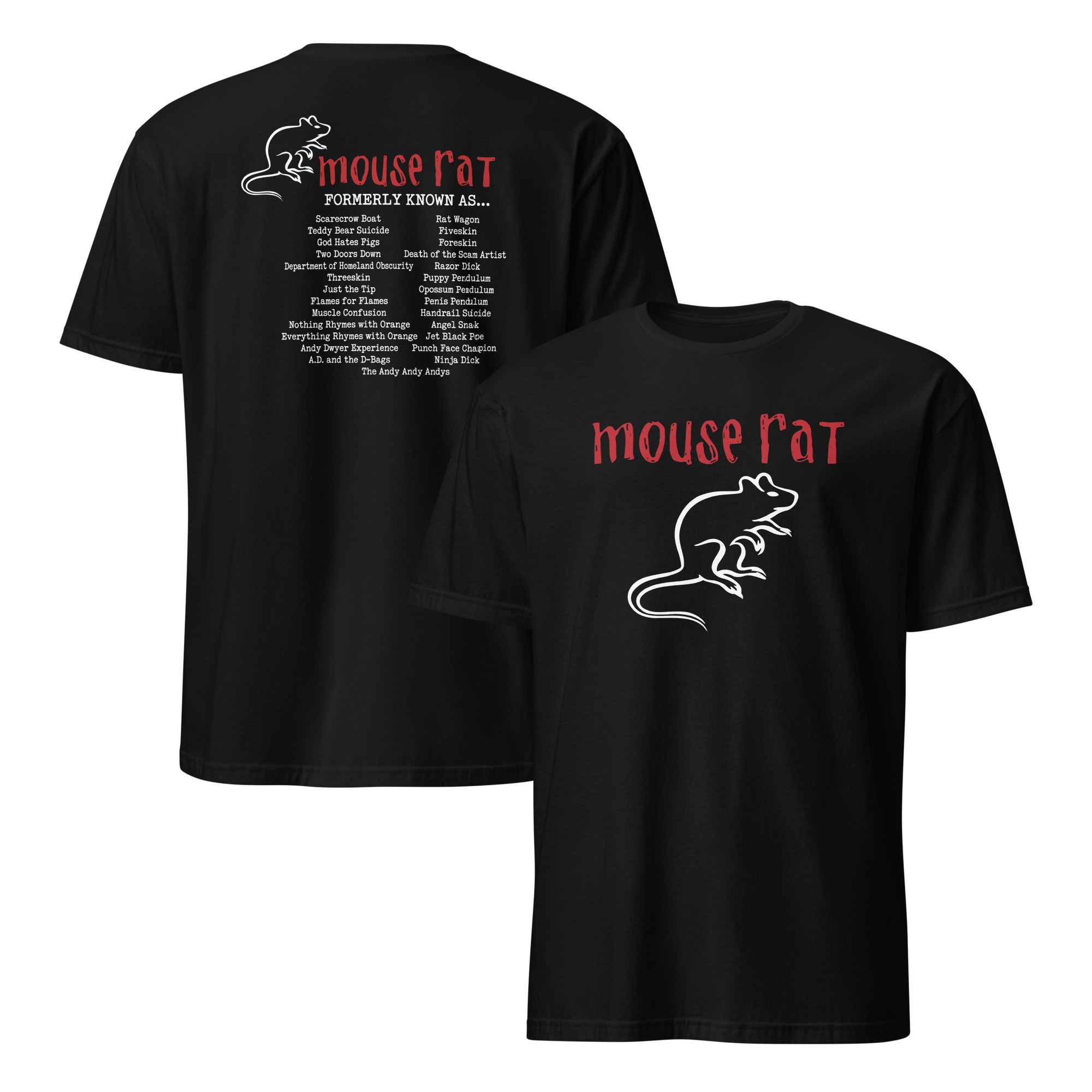 Mouse Rat Shirt Parks and Recreation Fan Tee 1 Mouse Rat shirt Parks and Recreation front view — fan-inspired TV comedy graphic tee