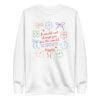 Autism awareness sweatshirt with I Would Not Change You message, front view