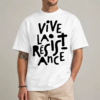 Vive la résistance feminist crop top front view empowering women graphic tee